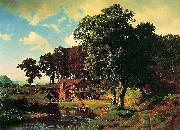 Albert Bierstadt A Rustic Mill (Farm oil painting